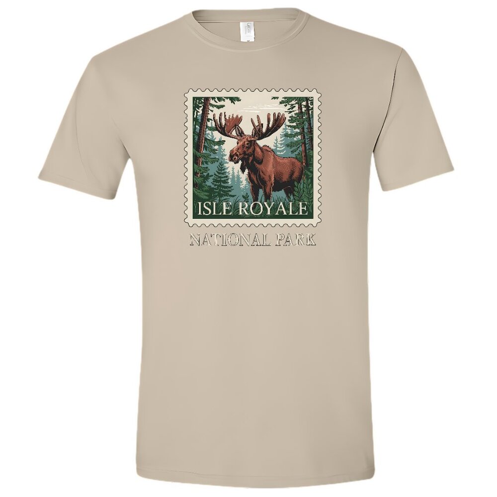 Isle Royale National Park T-Shirt Moose Nature Hiking Outdoors - Picture 8 of 8